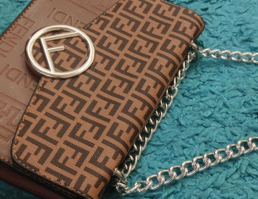 Geanta Fendi Roma Leather - Leather Brown