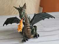 Figurina dragon verde care sufla foc de la Papo