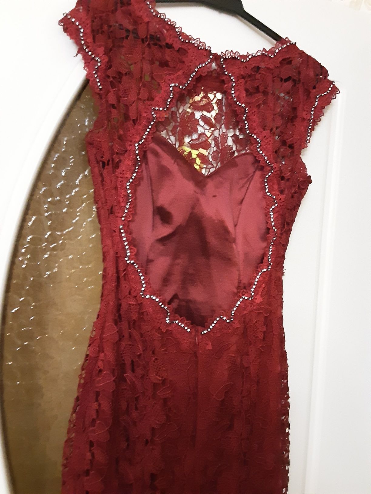 Платье в пол высокая мода"Paula Richi" гипюровое с подкладом