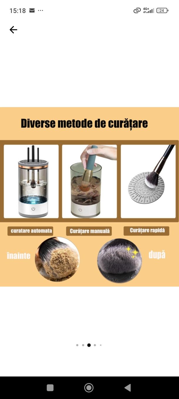 Dispozitiv electric pentru pensule de machiaj