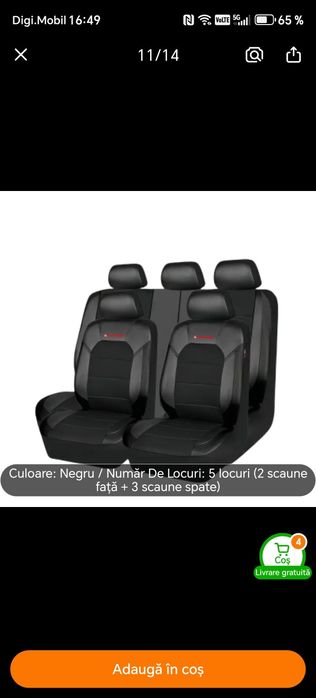 Vând huse auto noi