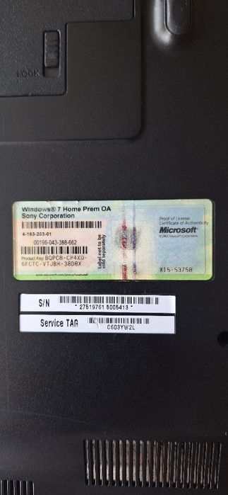 Laptop Sony vaio