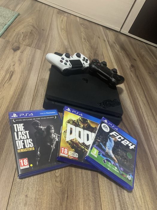 Ps4 silm + 2 controlare  + 3 jocuri (30 lei unu)