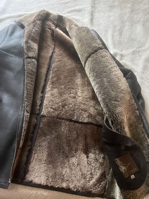 Cojoc barbati din piele si blana Levinson