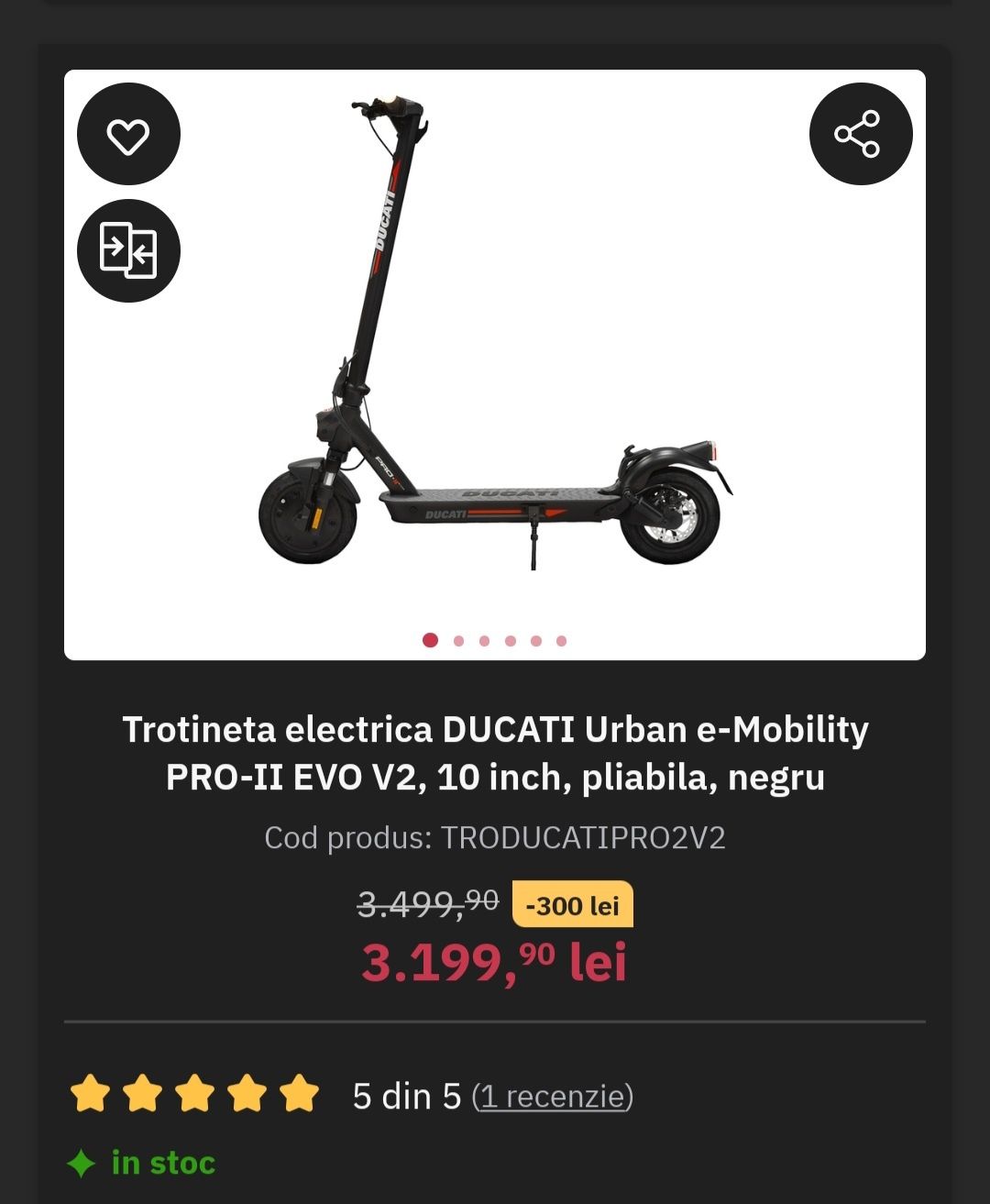 Trotineta electrica ducati pro 2 evo