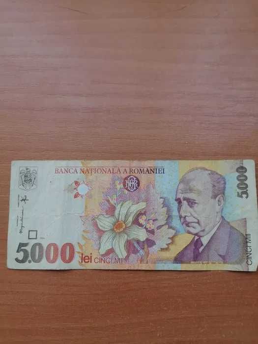 bancnota 5000 lei din anul 1998