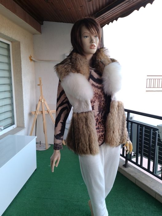 Намаление на палто с естествен косъм (става на  елек))