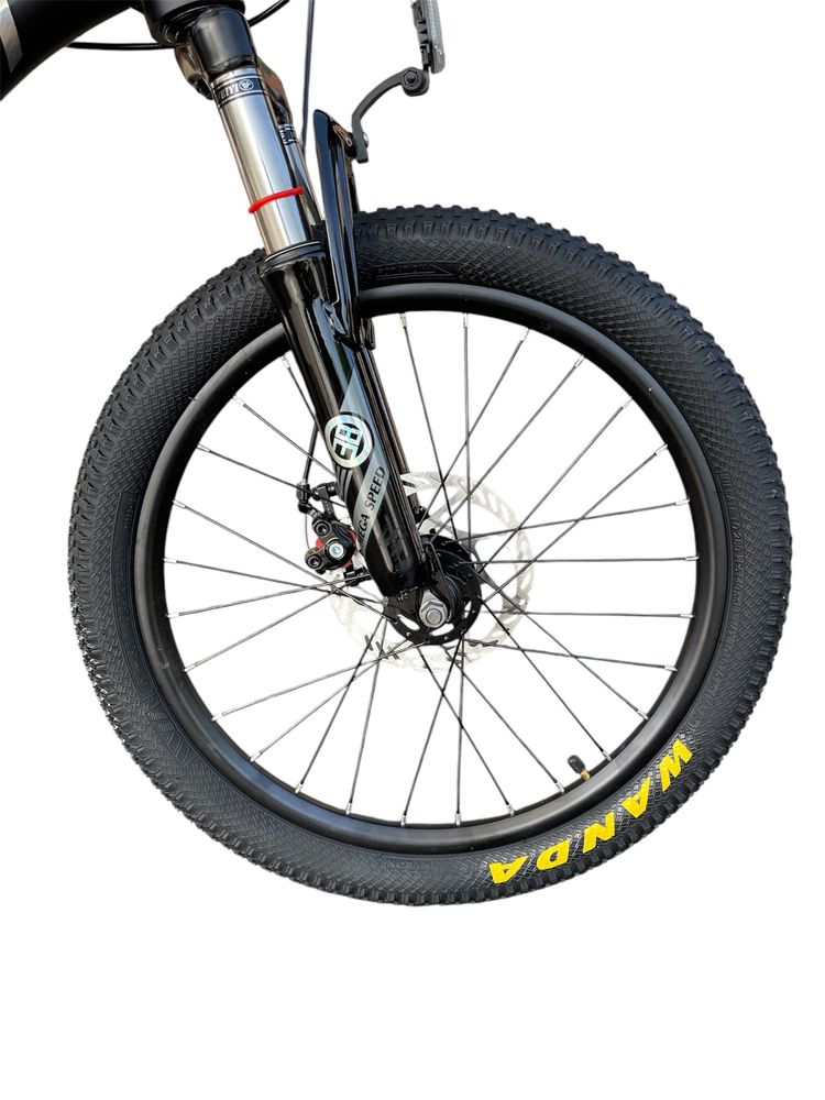 Алуминиев детски велосипед черен/червен MEGA SPEED 20"