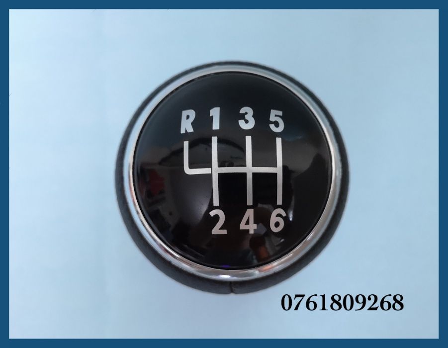 Nuca schimbator piele VW Golf 5 6 / Jetta / Eos / Scirocco cu 6 trepte