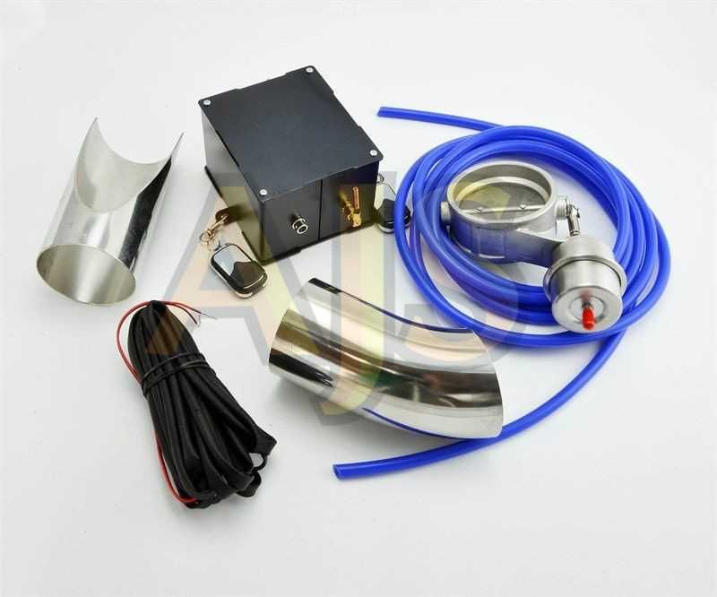 Заслонка выхлопная вакуумная с пультом и отводами 76мм закрытая