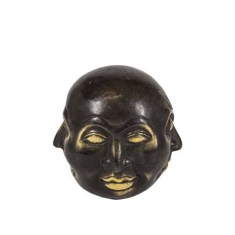 Cap Buddha din metal, 4 fețe