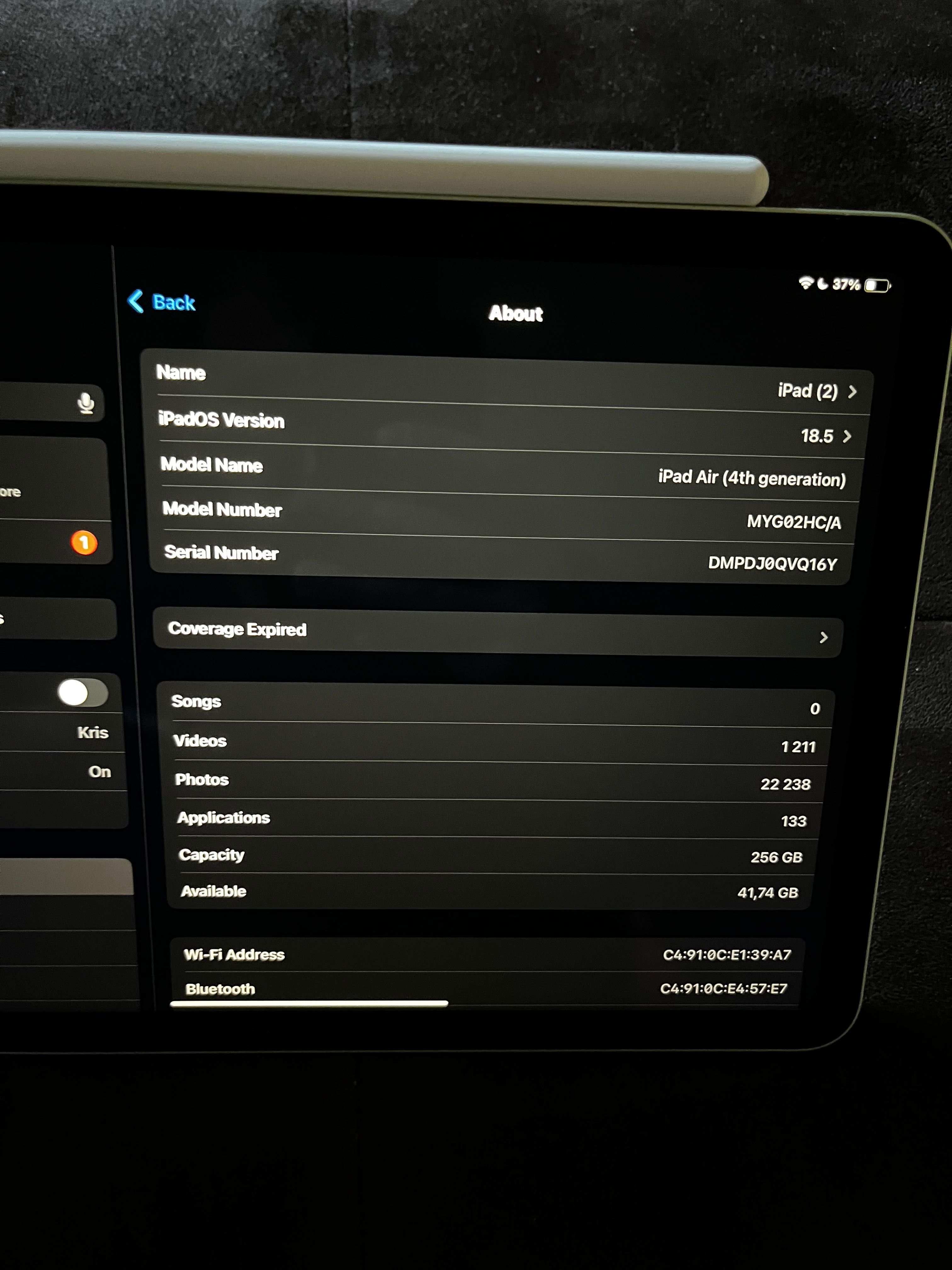iPad air 2020, 25gb