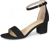 Sandale dama H&M piele intoarsa  black mr 39 nou in cutie