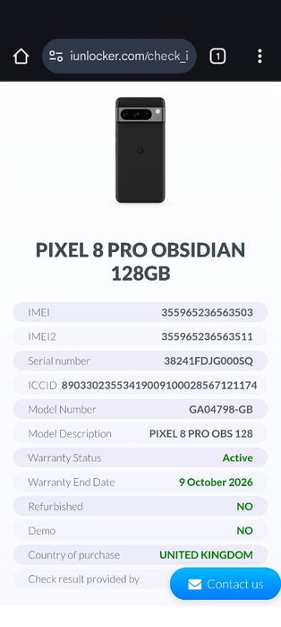 Google pixel 8 pro ca nou