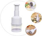 Tocator rotativ manual pentru legume ceapa usturoi 6 lame inox 21x9cm