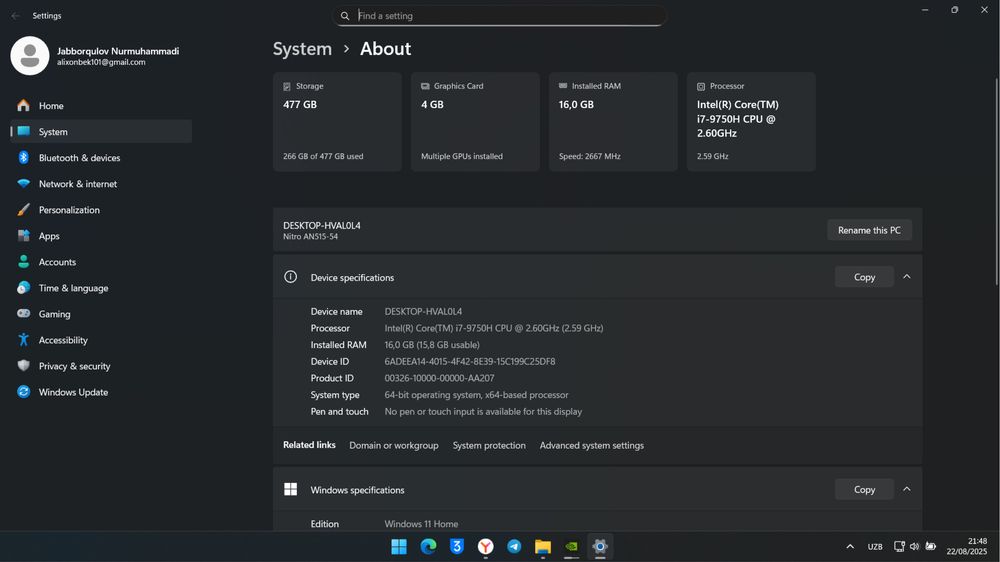Acer Nitro 5 AN515-54 srochno!!
