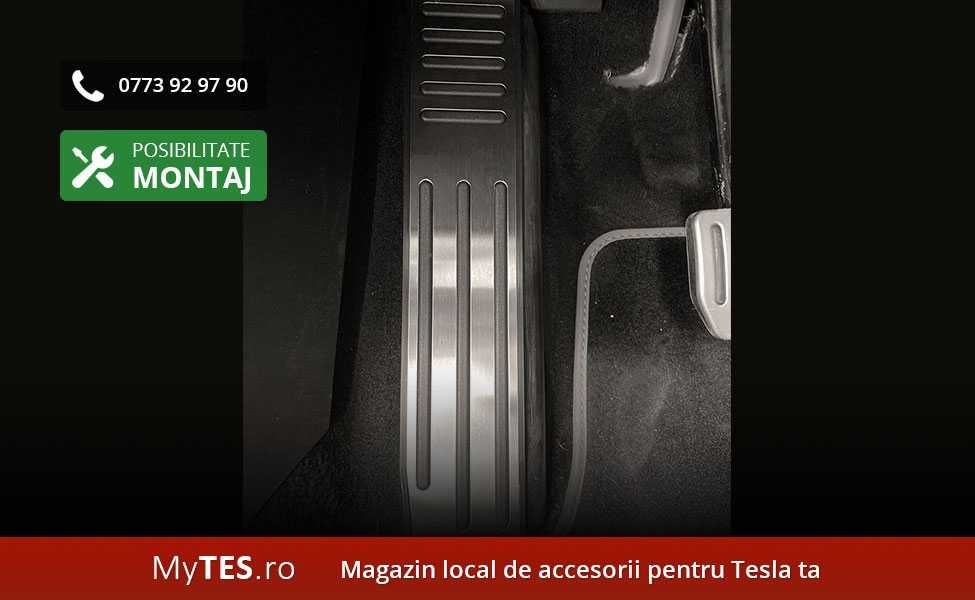 Ornament / protectie inox podea footrest - Tesla Model S / X