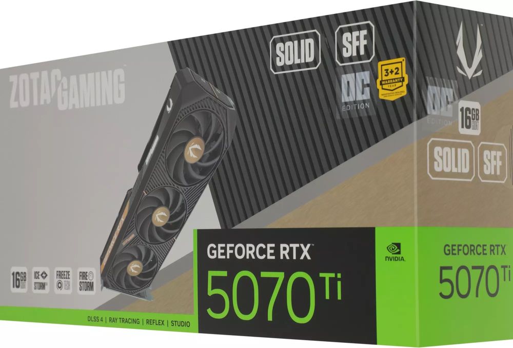 Видеокарта RTX 5070 Ti ZOTAC SOLID SFF 16GB