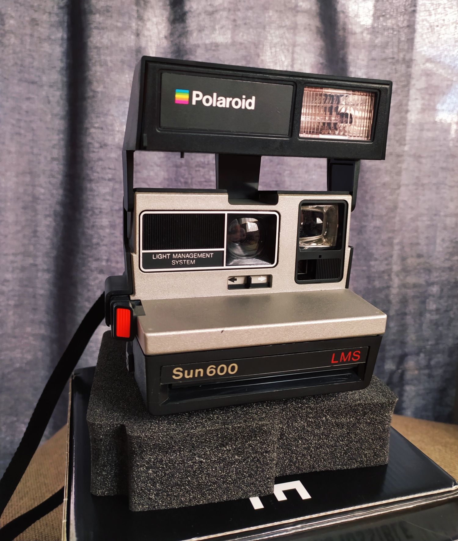Aparat foto Polaroid Sun 600 LMS vintage recondiționat, schimp laptop