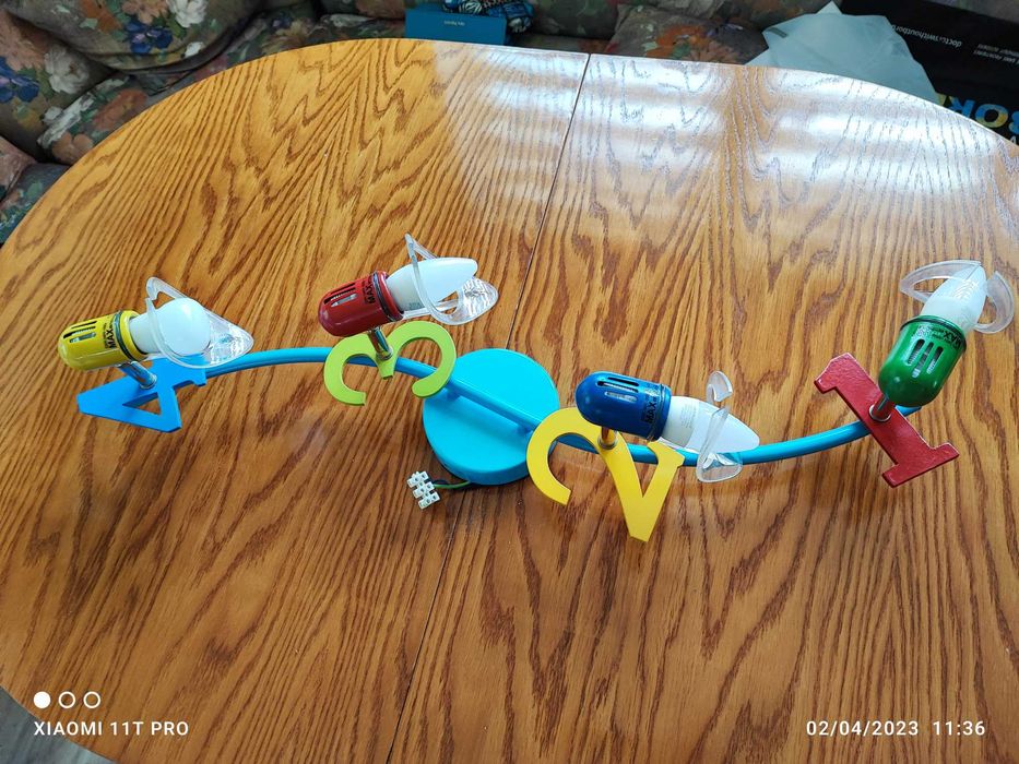 Детски абажур с цифри