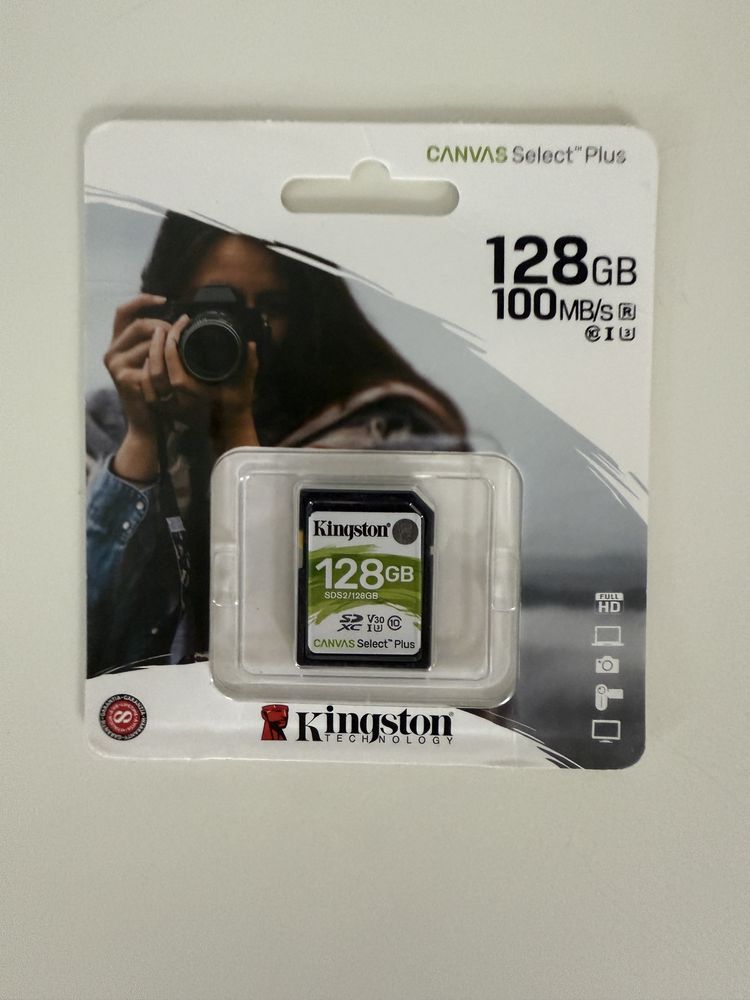 Card  Kingston Canvas Select Plus 128GB,100MB/s