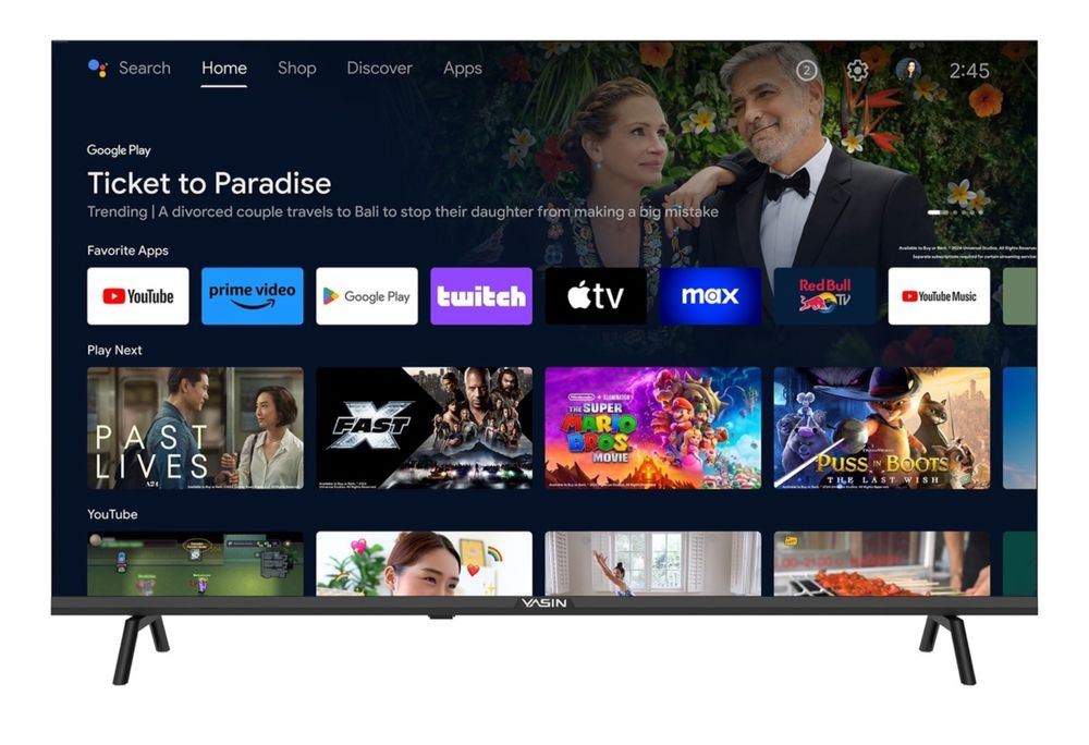 Телевизор YASIN  2K FHD четкое и детальное изображение