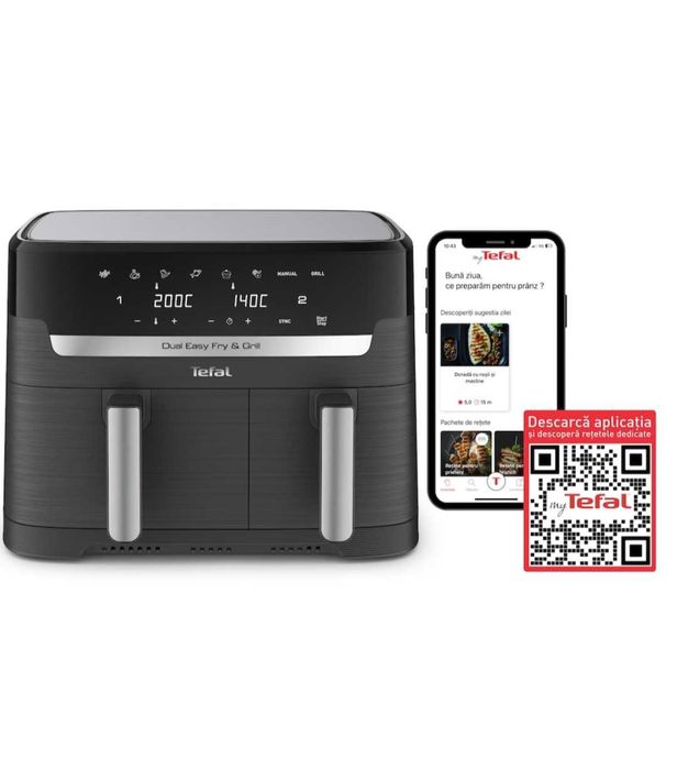 Airfryer Friteuza Tefal Dual easy fry&grill