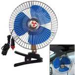 Ventilator auto 12v, bricheta, clema, oscilant, 20cm, intrerupator