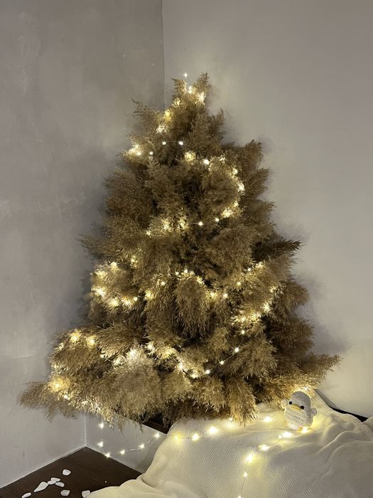 Коледна елха бохо стил модерна елха пухкава елха 90см ръчна изработка