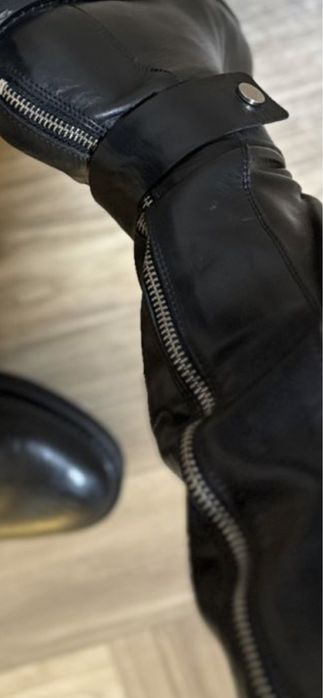 Сапоги женские, итальянские, из чистой кожи