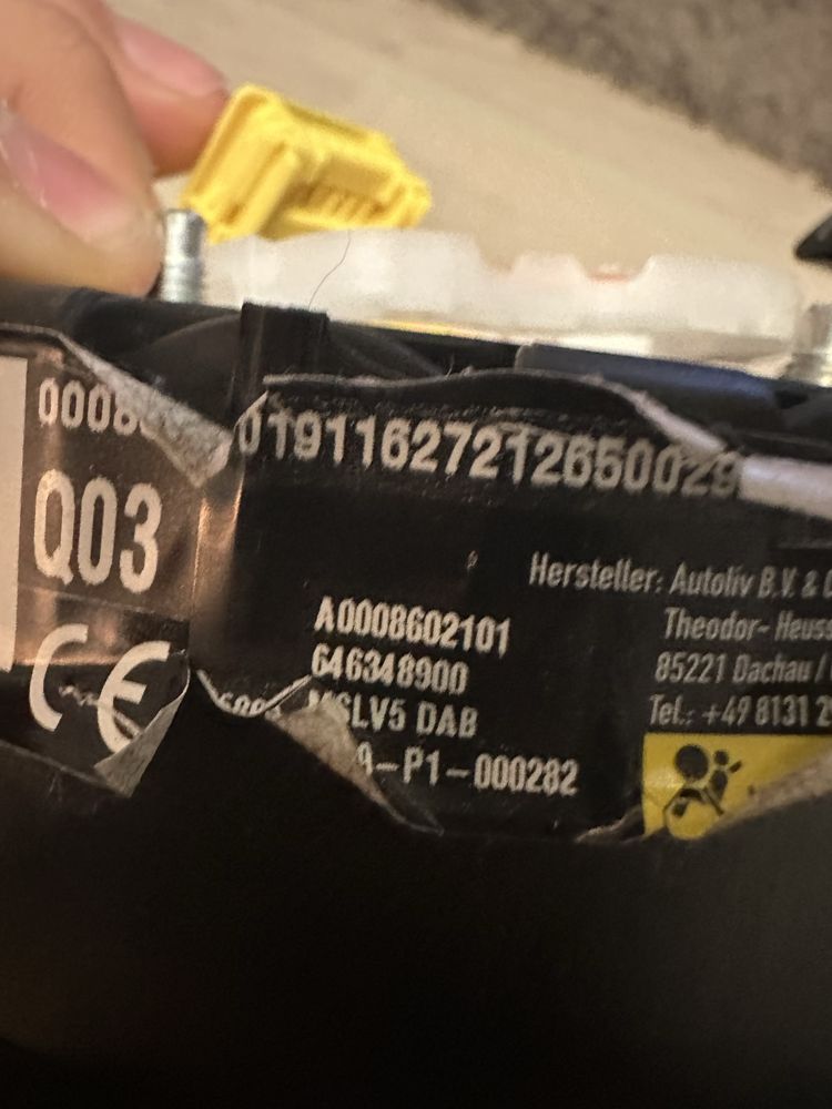 Airbag Mercedes W223 W206 W254 W213 W238
