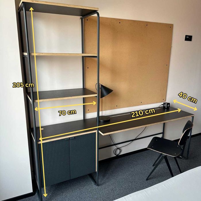 Ansamblu Birou cu dulap și rafturi