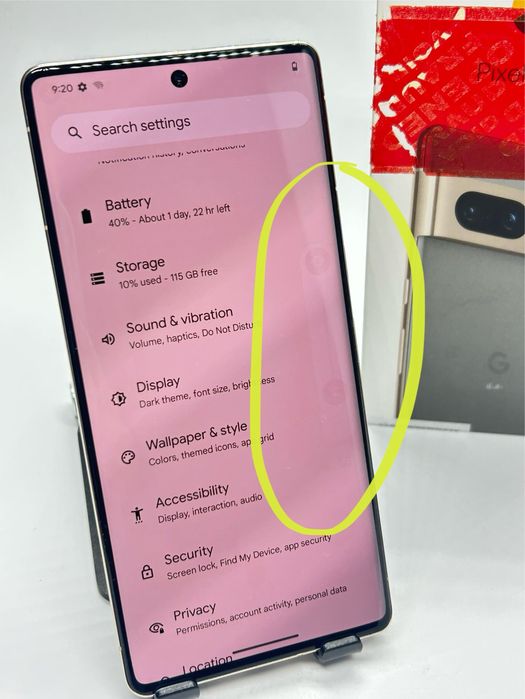 Google Pixel 7 PRO - Burnscreen Display - 128Gb / 12Gb RAM