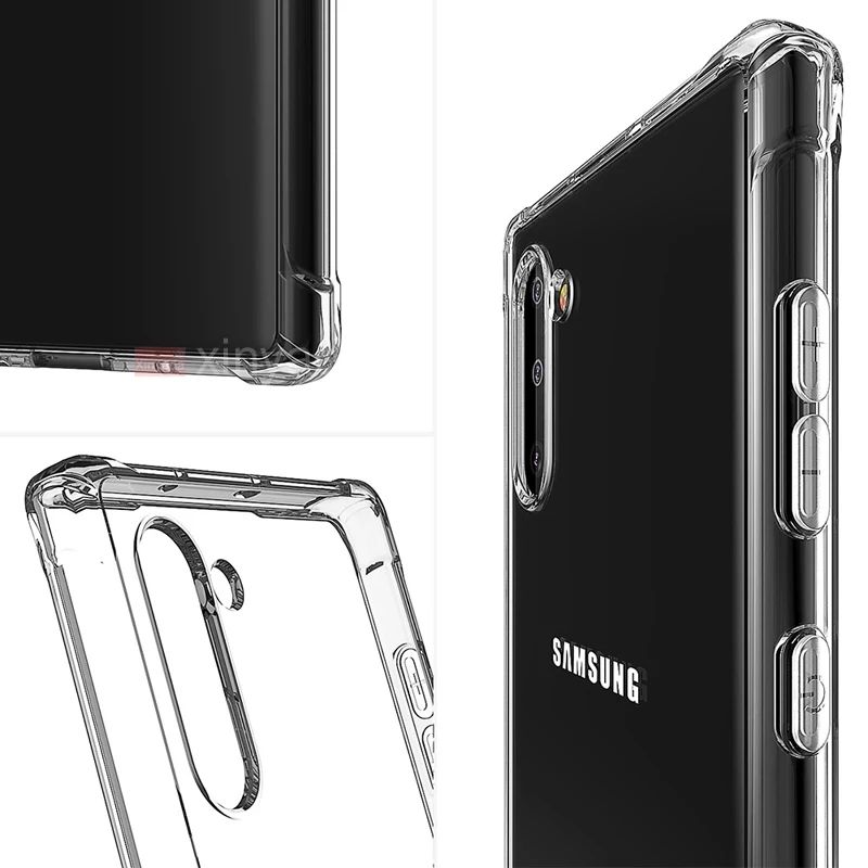Прозрачен Силиконов Удароустойчив Кейс за Samsung Galaxy Note 10 / 10+