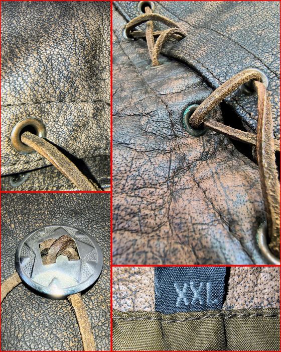 Vestă moto piele naturală, No Name, XXL