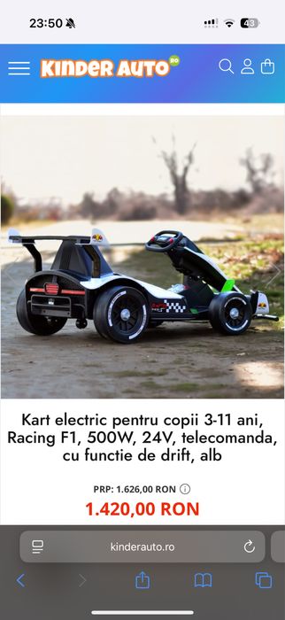 Kart electric copii
