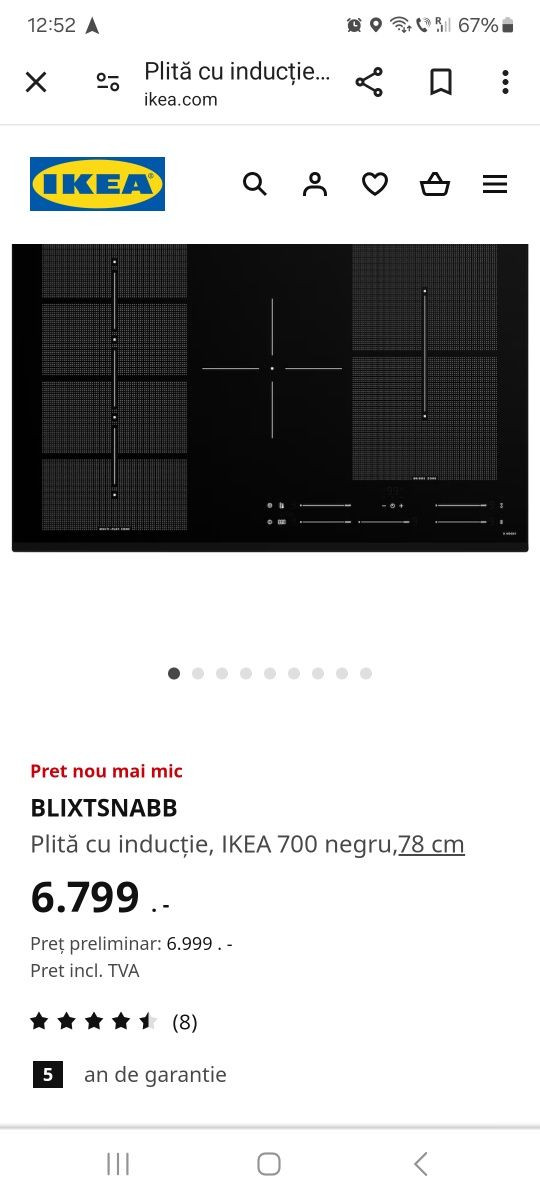 Plita ikea inductie