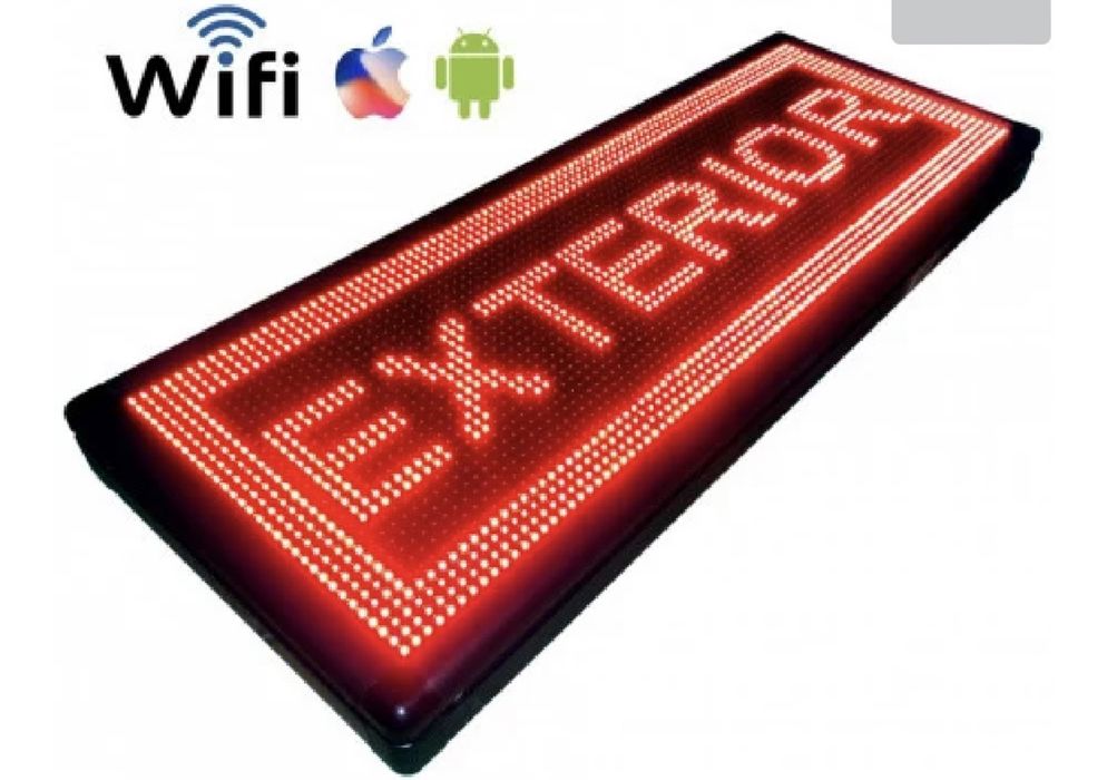Firma luminoasa programabila app telefon 100x40cm, Reclama LED EXTERIO