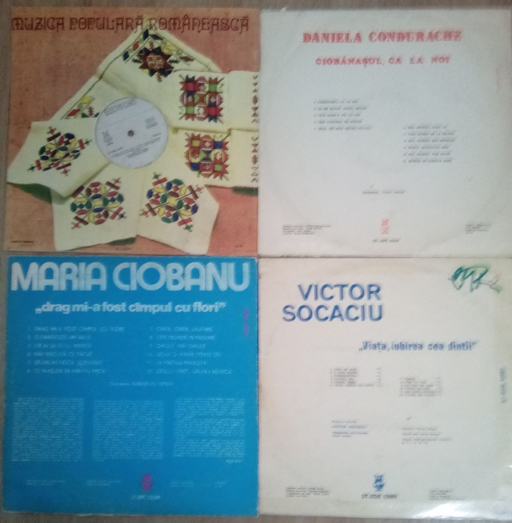 Vând disc Maria Ciobanu și Dragomiroiu, Daniela Condurache, V. Socaciu