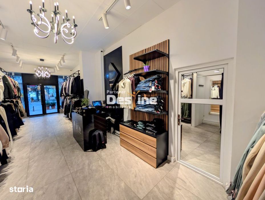 Spatiu comercial 40 mp, Ștefan cel Mare pietonal – AC si grup sanit