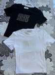 TRICOU MIU MIU alb-negru