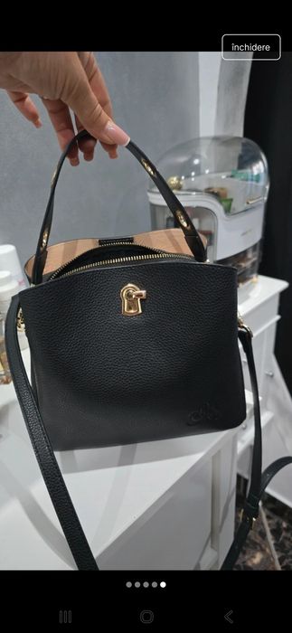 Geanta C iel Piele naturala