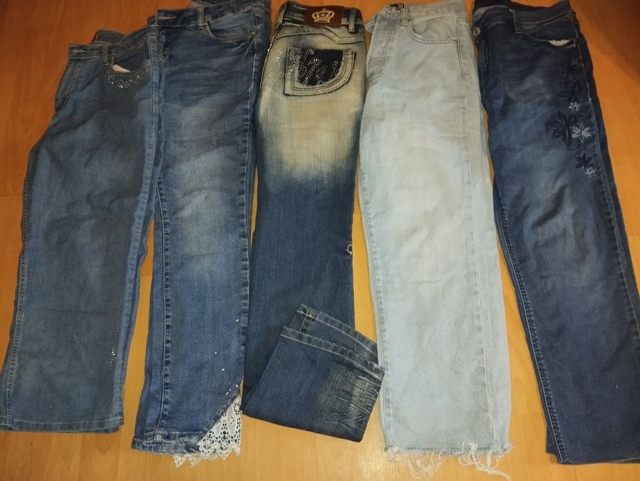 Blugi de damă diverse modele 3+1 cadou inel pl cu aur