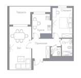 Продаётся 2-комнатная квартира в ЖК Infinity (блок Aqua), 4 этаж