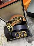 Curea Salvatore Ferragamo -2fete- poze reale 100% piele naturală