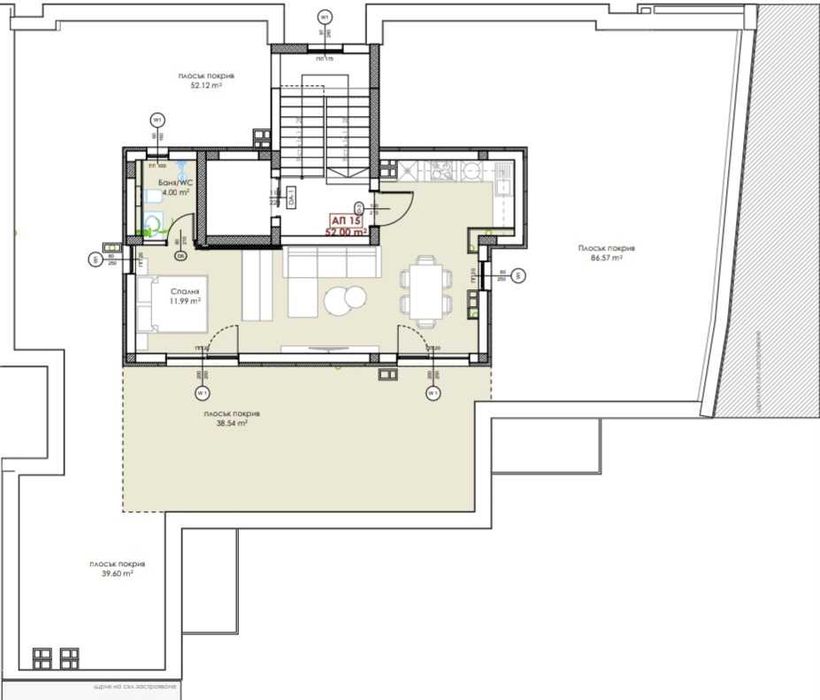 Двустаен апартамент Младежки хълм