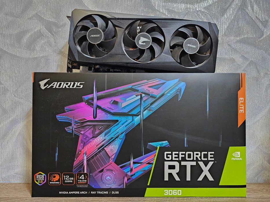 Видеокарта GIGABYTE GeForce RTX 3060 AORUS ELITE 12Gb