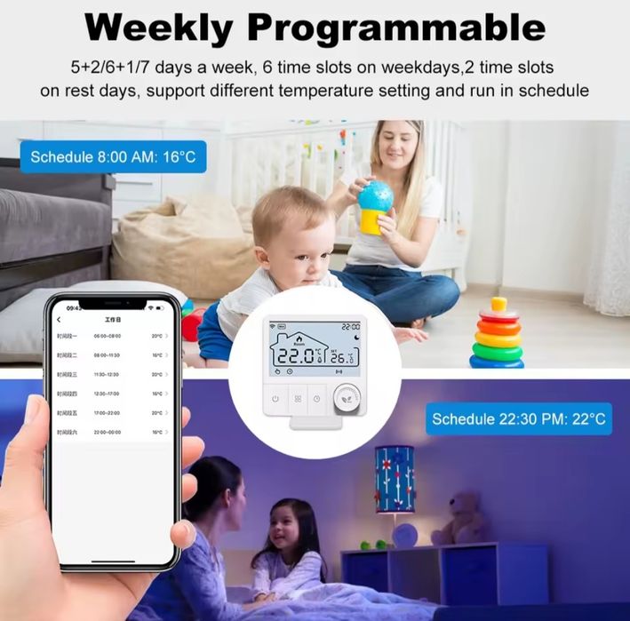 Nou Sigilat Termostat Ambient WiFi Smart Fara Fir