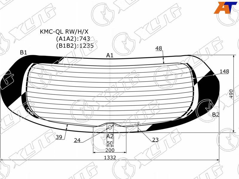 Стекло заднее с обогревом  Kia Sportage