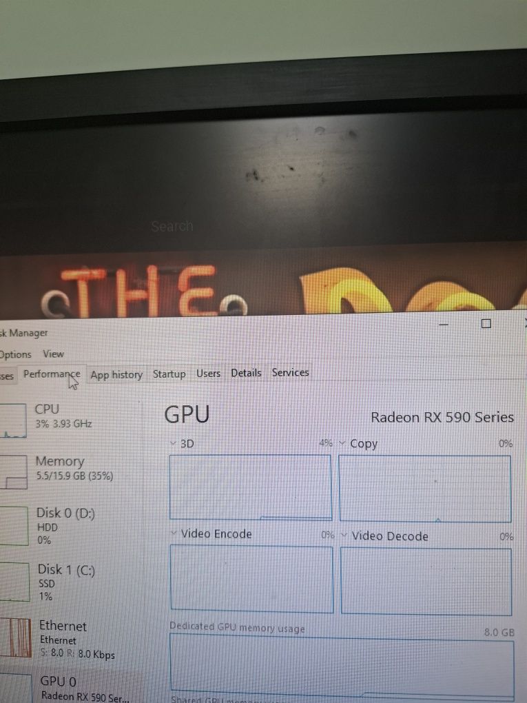 Placa video RX590 Series 8Gb